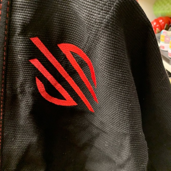 Sanabul A1 Brazilian Jiu-Jitsu Gi-Black with Red Logos - Picture 3 of 9